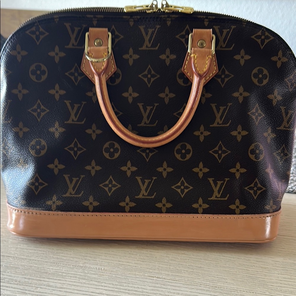 Louis Vuitton Brown Satchel with Iconic Monogram